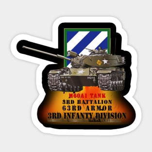 3rd Bn 63rd Armor - 3rd Inf Div - M60A1 Tank  X 300 Sticker